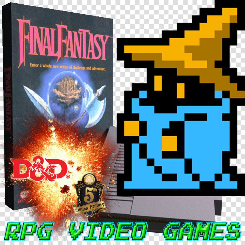 Final Fantasy D amp amp   8 Bit Black Mage  HD Png DownloadTransparent PNG