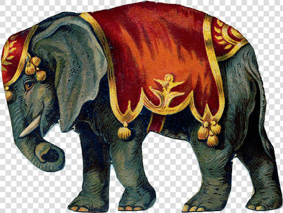 Victorian Vintage Circus Elephant   Vintage Circus Elephant  HD Png DownloadTransparent PNG