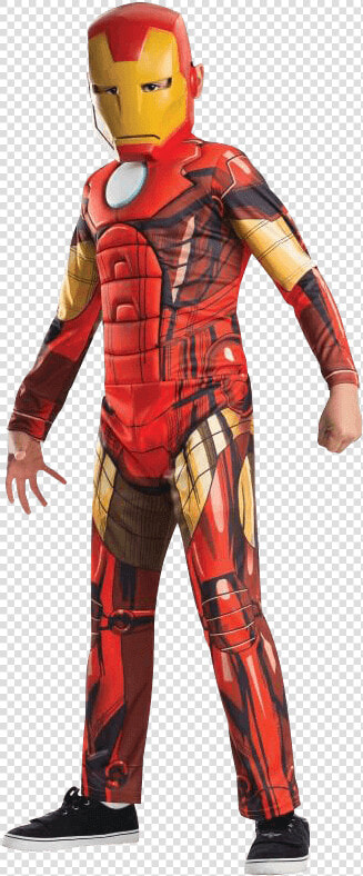 Kids Avengers Assemble Deluxe Iron Man Costume   Boys Iron Man Costume  HD Png DownloadTransparent PNG