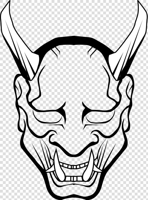 Samurai Mask Clipart   Oni Mask Png  Transparent PngTransparent PNG