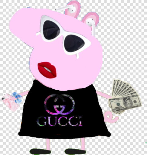  rich  peppa pig  gucci  swedennature   Gucci Peppa Pig Cartoon  HD Png DownloadTransparent PNG