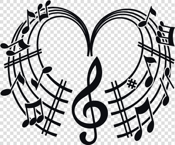 Decorative Vinyls Musical Heart   Transparent Colourful Music Notes  HD Png DownloadTransparent PNG