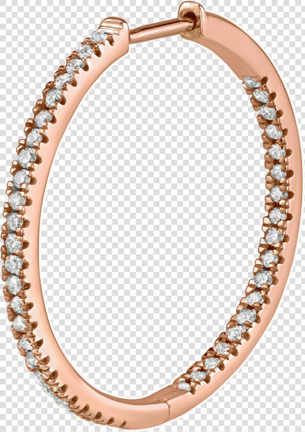 Large Diamond Inside Out Hoop Earring   Earring  HD Png DownloadTransparent PNG