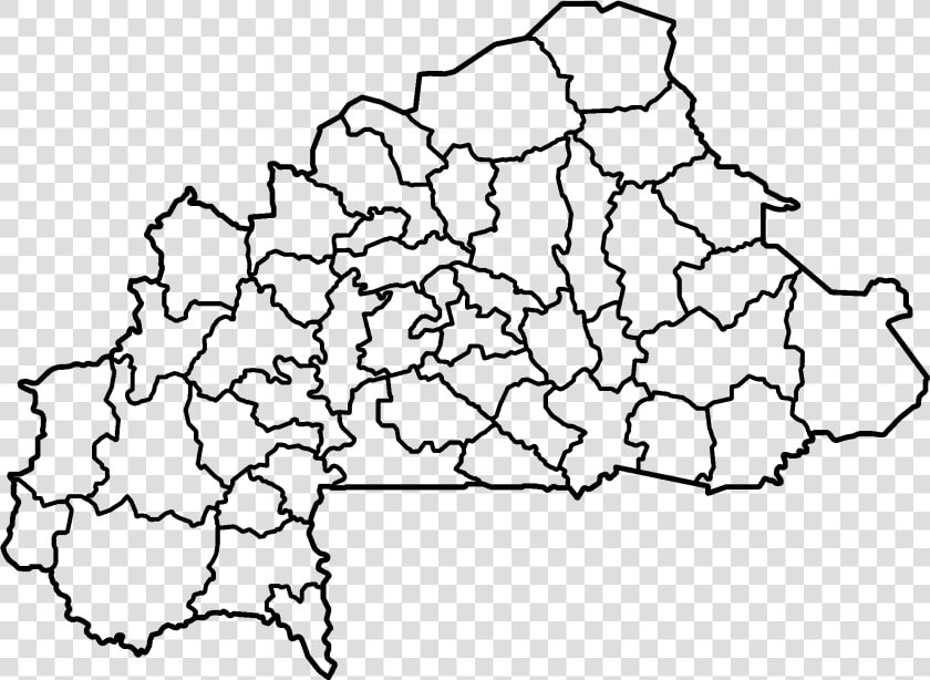 Burkina Faso With Provinces Map  HD Png DownloadTransparent PNG