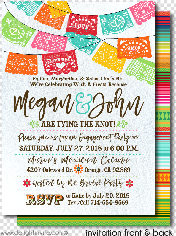 Mexican Fiesta Flags Png   Mexican Couples Shower Invitation  Transparent PngTransparent PNG