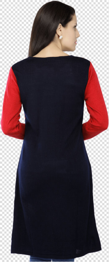 Women Long Sleeves Knit Kurta   Day Dress  HD Png DownloadTransparent PNG