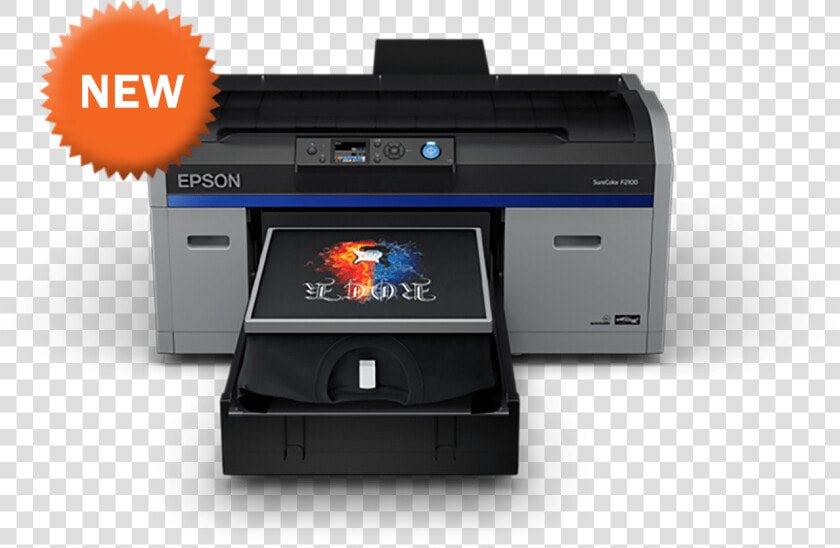 Epson F2100 Dtg Printer Front View With New Sign On   Epson F2100 Dtg 프린터  HD Png DownloadTransparent PNG