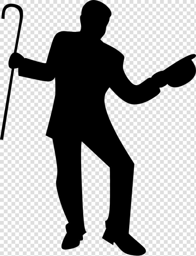 Dancer With Cane Silhouette   Dancing Silhouette Cane  HD Png DownloadTransparent PNG