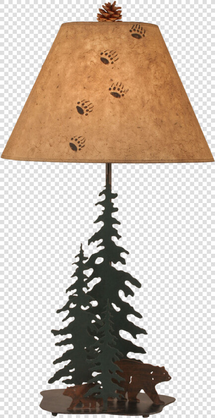 Iron Pine Tress Bear Family   Lampshade  HD Png DownloadTransparent PNG