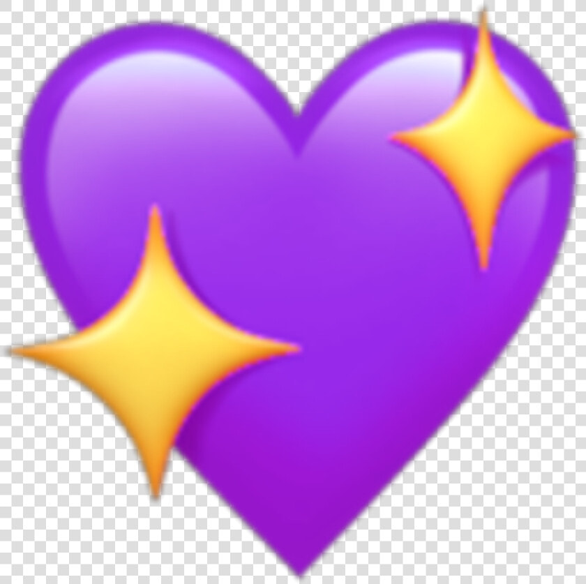 Transparent Purple Heart Clipart   Apple Heart Emoji  HD Png DownloadTransparent PNG