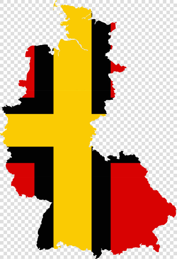 Flag Map Of West Germany   Germany Map And Flag  HD Png DownloadTransparent PNG