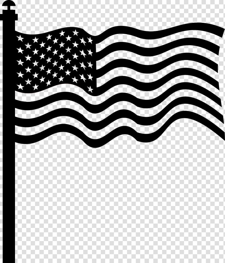 American Flag Black And White Clip Art Free   American Flag Drawing Black And White  HD Png DownloadTransparent PNG