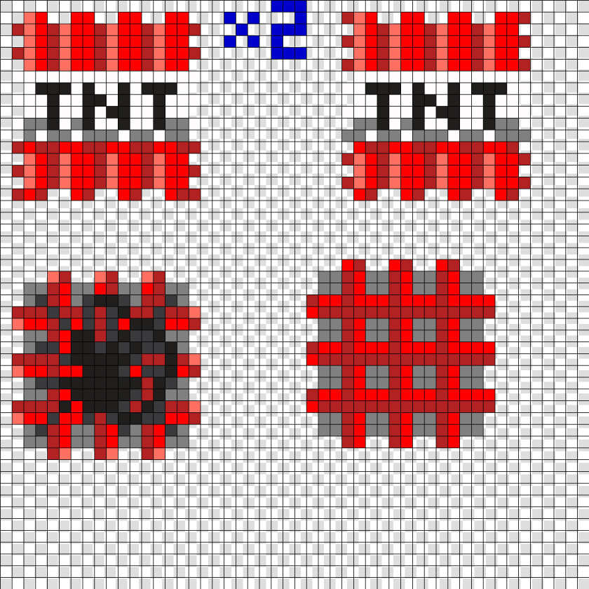 3d Minecraft Tnt Perler Bead Pattern  HD Png DownloadTransparent PNG