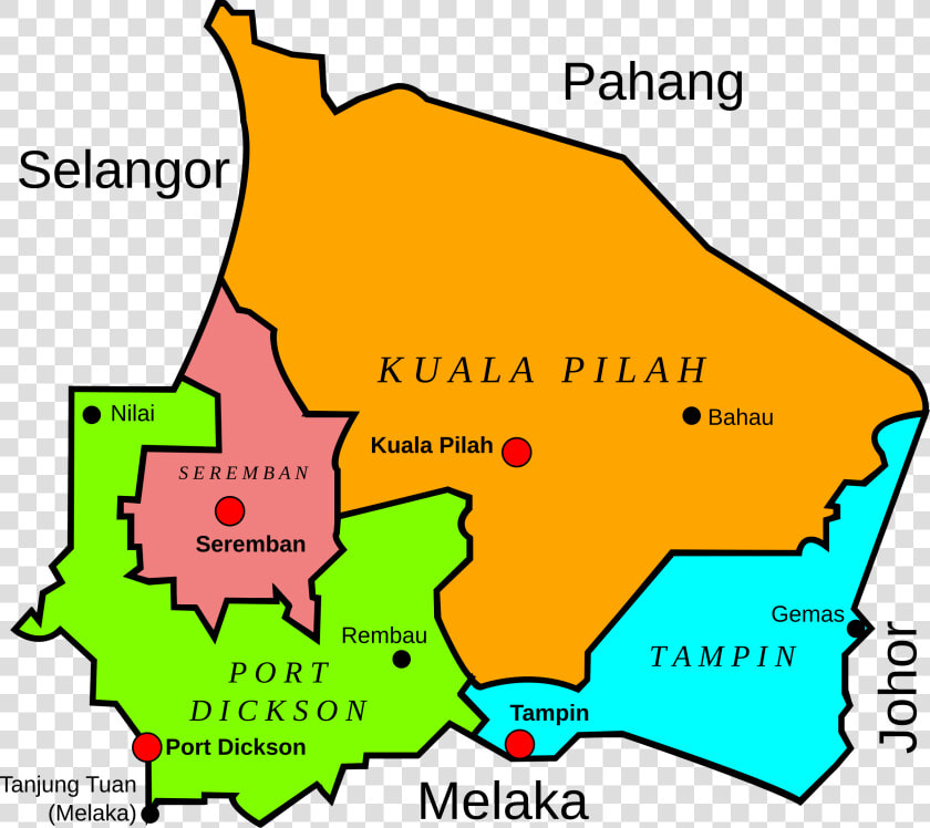 Map Of Negeri Sembilan  Malaysia Clip Arts   Negeri Sembilan Malaysia Map  HD Png DownloadTransparent PNG