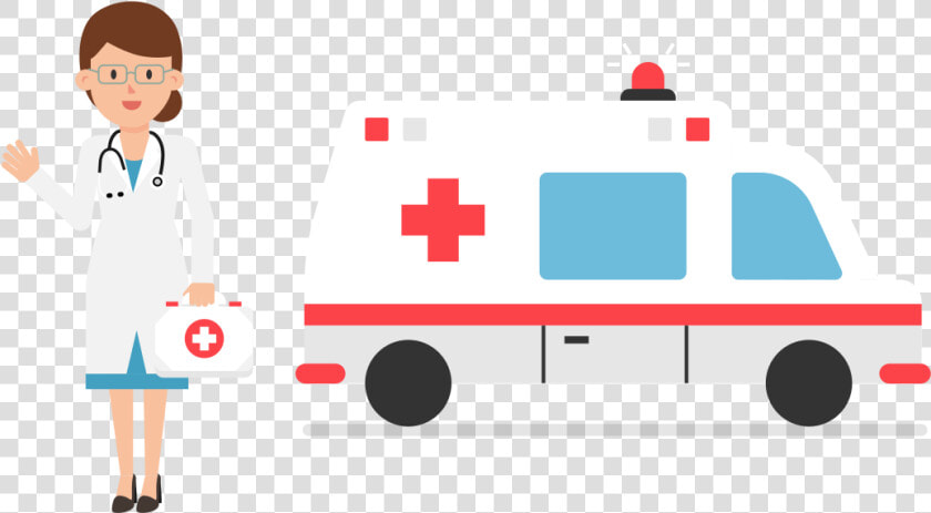 Doctor Cartoon Png   Doctor And Ambulance  Transparent PngTransparent PNG