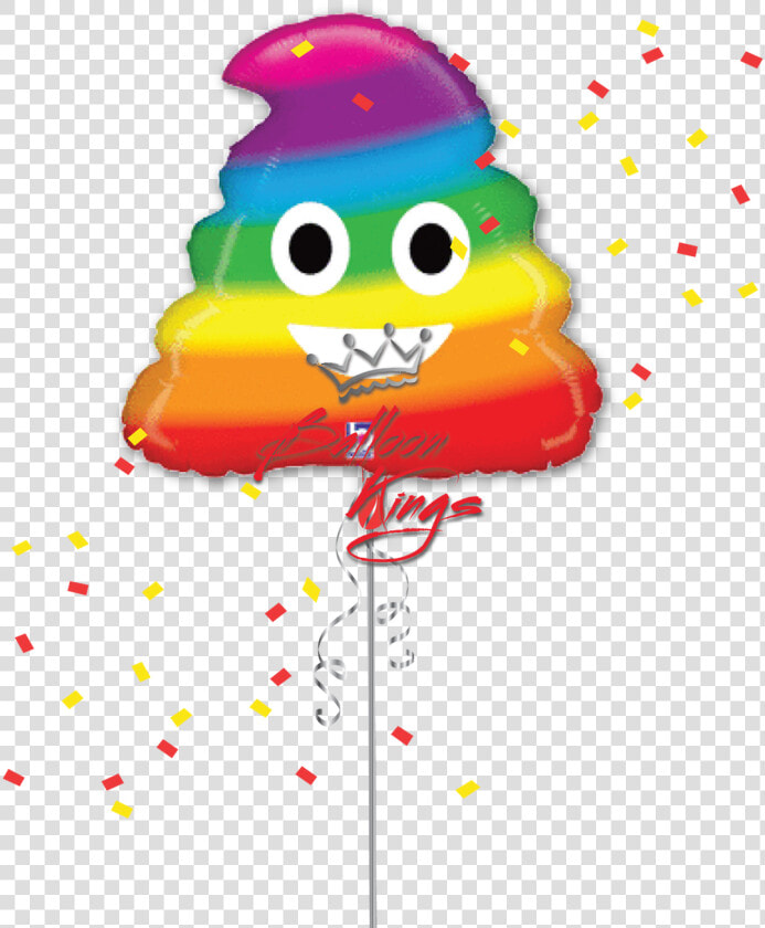 Rainbow Emoji Poo   Rainbow Poop Emoji Balloon  HD Png DownloadTransparent PNG