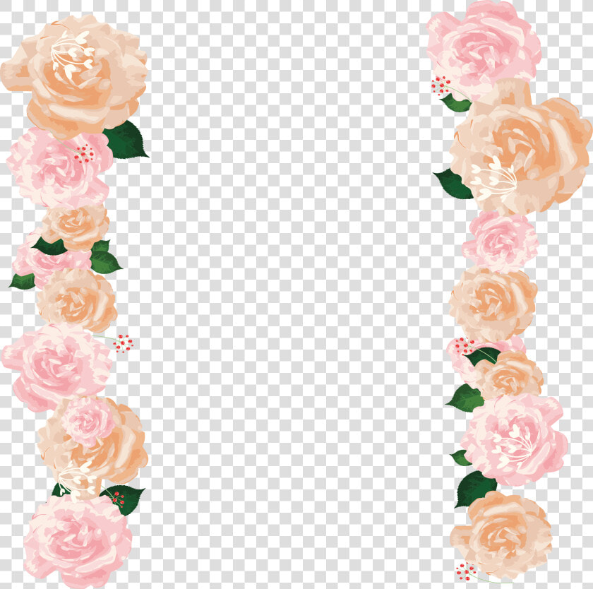 Garden Roses Border Flowers Pink   Pink Rose Border Png  Transparent PngTransparent PNG