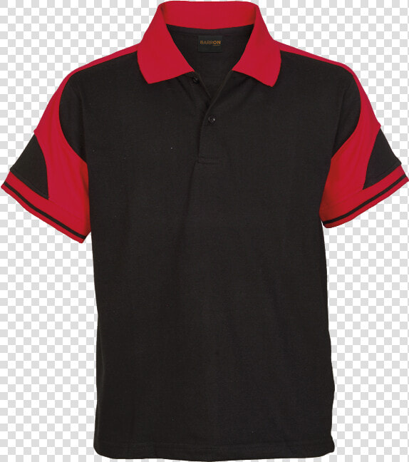 Kiddies Vector Golfer Black red Size 5 To   Polo Shirt  HD Png DownloadTransparent PNG