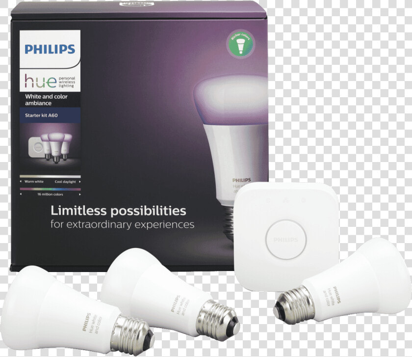 Philips Hue Starter Kit E27  HD Png DownloadTransparent PNG