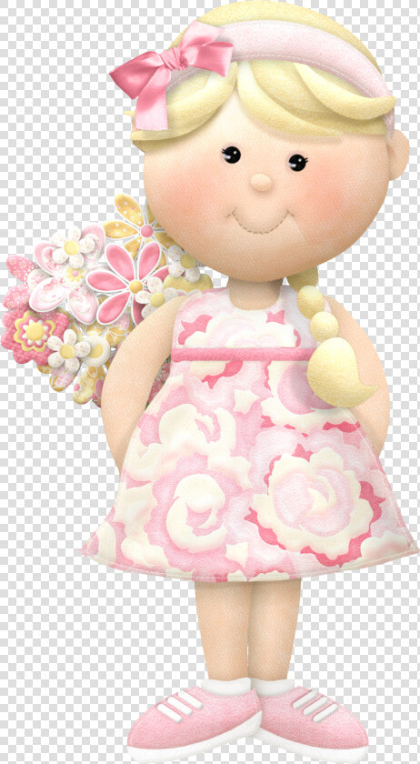 Muñequita Y Ramo De Flores Girl4maryfran   Muñequitas Con Flores  HD Png DownloadTransparent PNG