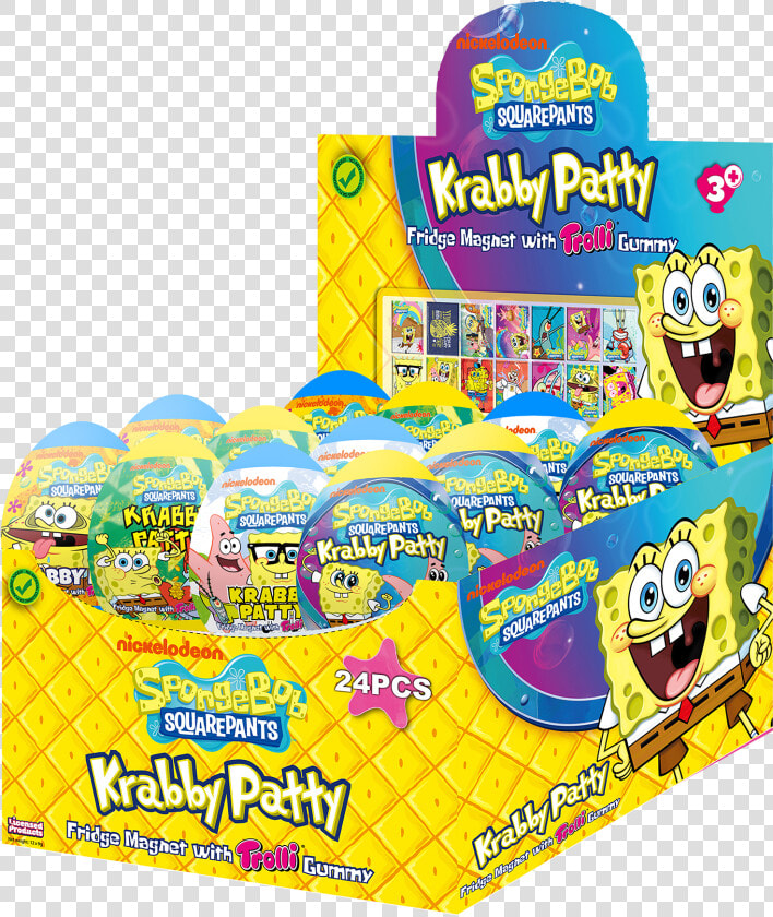 Spongebob Krabby Patty And Fridge Magnet With Trolli   Spongebob Squarepants  HD Png DownloadTransparent PNG