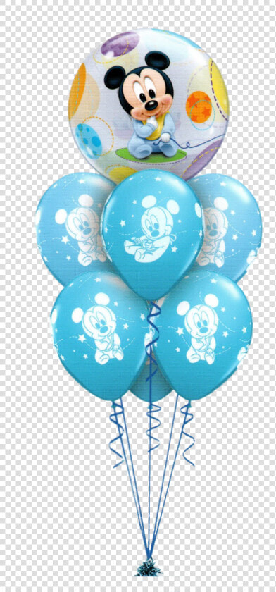 Mickey Mouse Baby Luxury   Mickey Mouse Blue Balloon  HD Png DownloadTransparent PNG