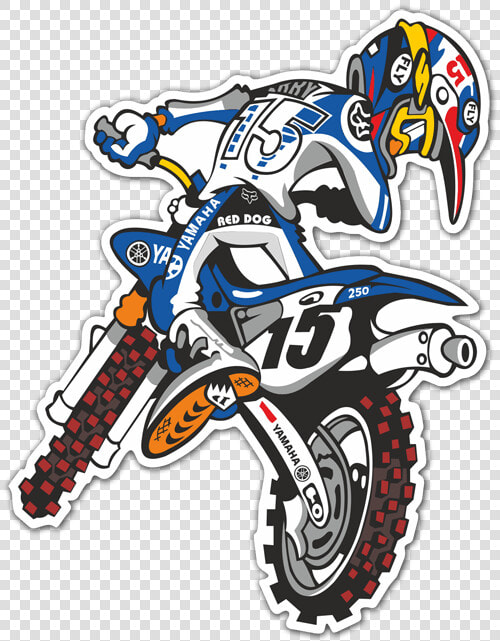 Car  amp  Motorbike Stickers   Drawings Of Moto Cross  HD Png DownloadTransparent PNG