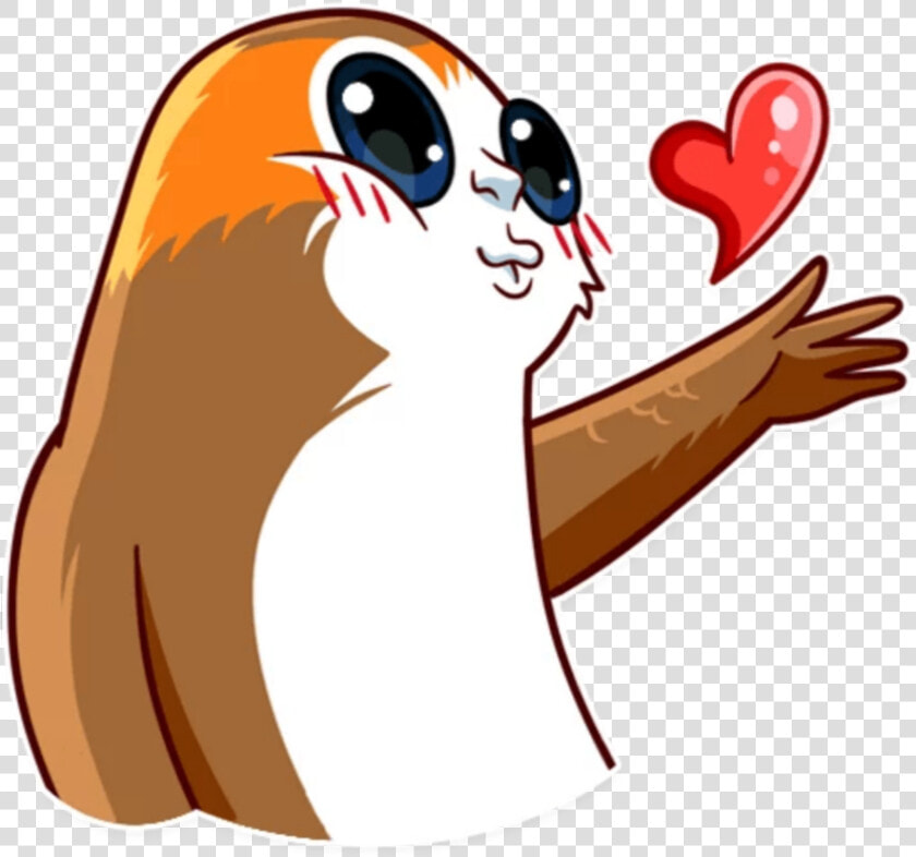  freetoedit  picsart  porg  porgs  starwars  star Wars   Stickers Telegram Porg  HD Png DownloadTransparent PNG