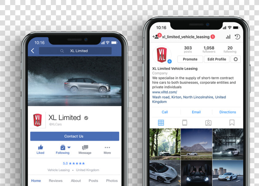 Xl Instagram And Facebook Mockup   Facebook Mobile Mockup Free  HD Png DownloadTransparent PNG