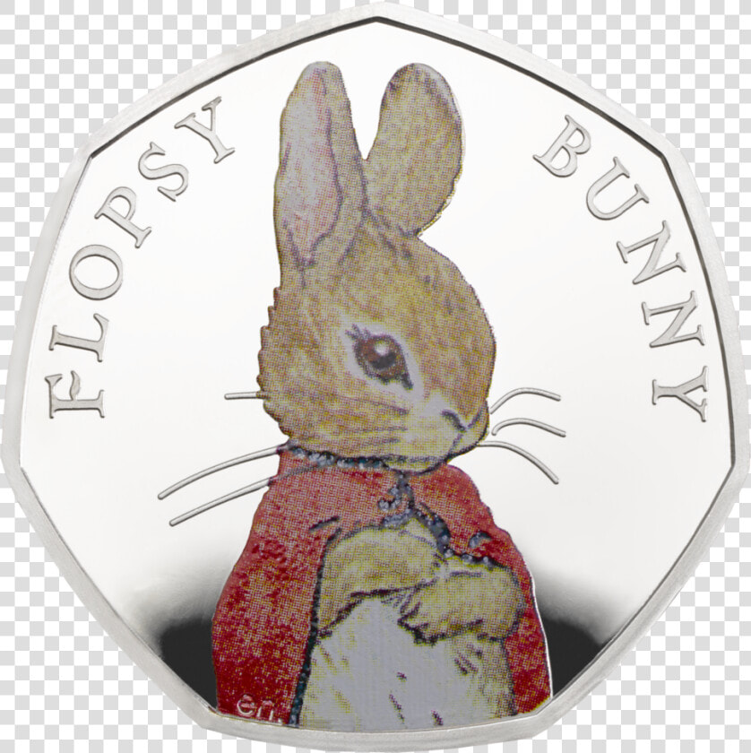 Flopsy Bunny 2018 Uk 50p Silver Proof Coin Rev Tone   2018 Peter Rabbit Coins  HD Png DownloadTransparent PNG