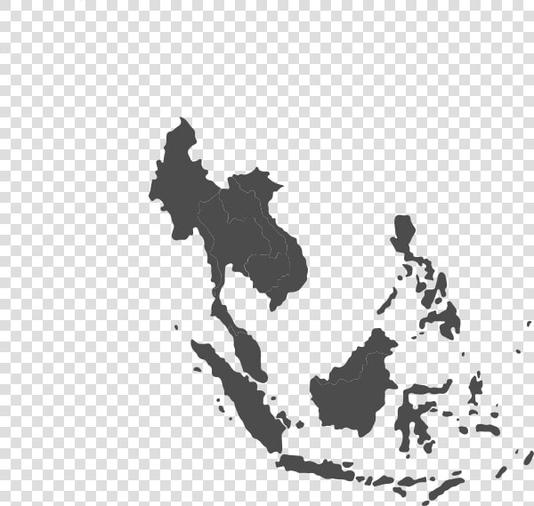 Asia Vector Black And White   South East Asia Map Png  Transparent PngTransparent PNG