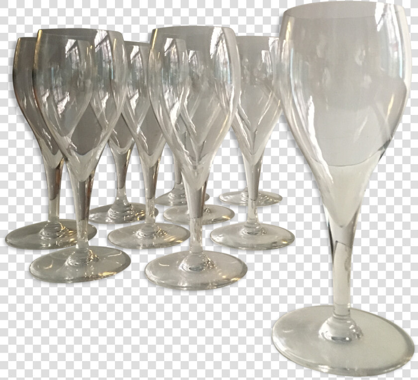 Lot Of 10 Baccarat Crystal Wine Glasses Model Saint   Wine Glass  HD Png DownloadTransparent PNG