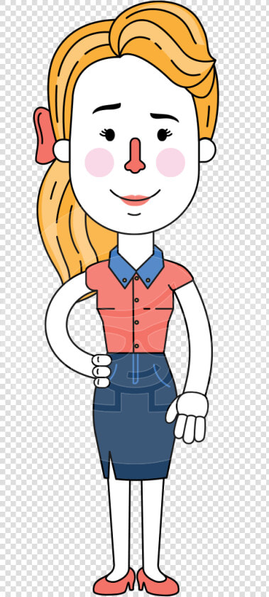 Geometry Blonde Girl Vector Character Design Aka Caitlyn   Design  HD Png DownloadTransparent PNG