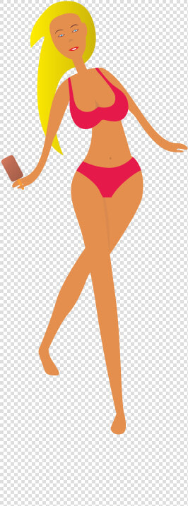 Beach Girl   Cartoon Beach Girl Png  Transparent PngTransparent PNG