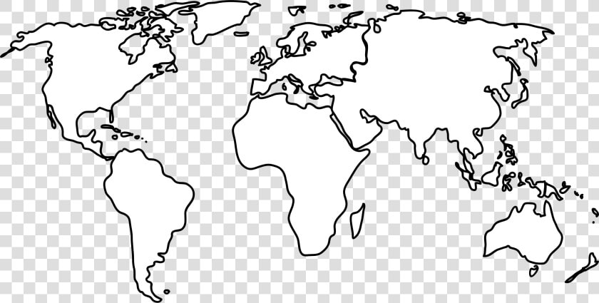 World Map Vector Clipart   Tracing Map Of The World  HD Png DownloadTransparent PNG