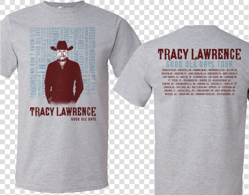 Tracy Lawrence Heather Grey Album Cover Tee Title   Active Shirt  HD Png DownloadTransparent PNG