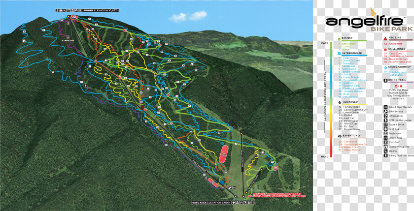 Map Of Whistler Bike Park  HD Png DownloadTransparent PNG