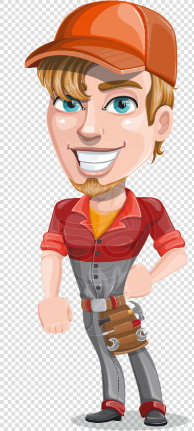 Kyle The Problem Solver Mechanic   Cartoon Man With Drill  HD Png DownloadTransparent PNG