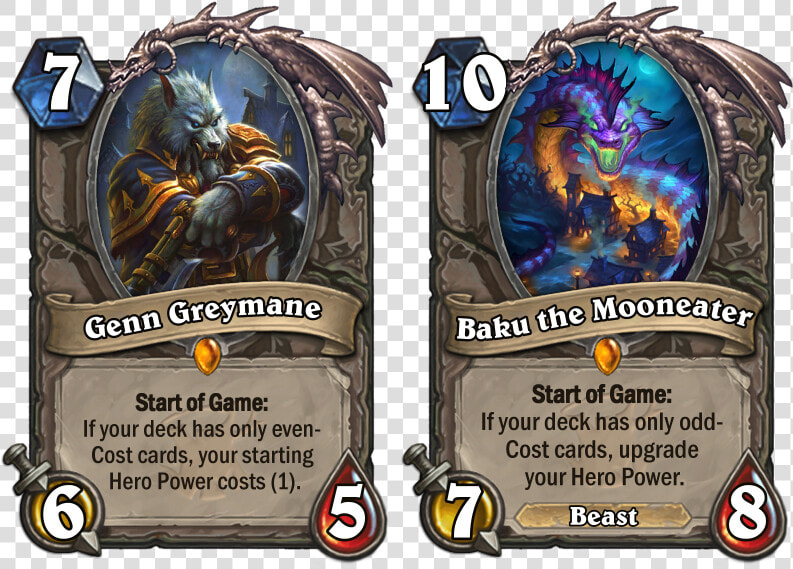 Fanmade Contenteasy Fix To Genn Baku Issue   Hearthstone Genn And Baku  HD Png DownloadTransparent PNG