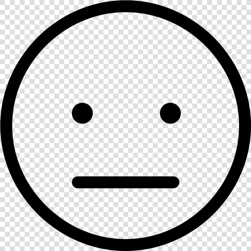 Smiley Face Sad Face Straight Face   Neutral Smiley Faces Clip Art Black And White  HD Png DownloadTransparent PNG