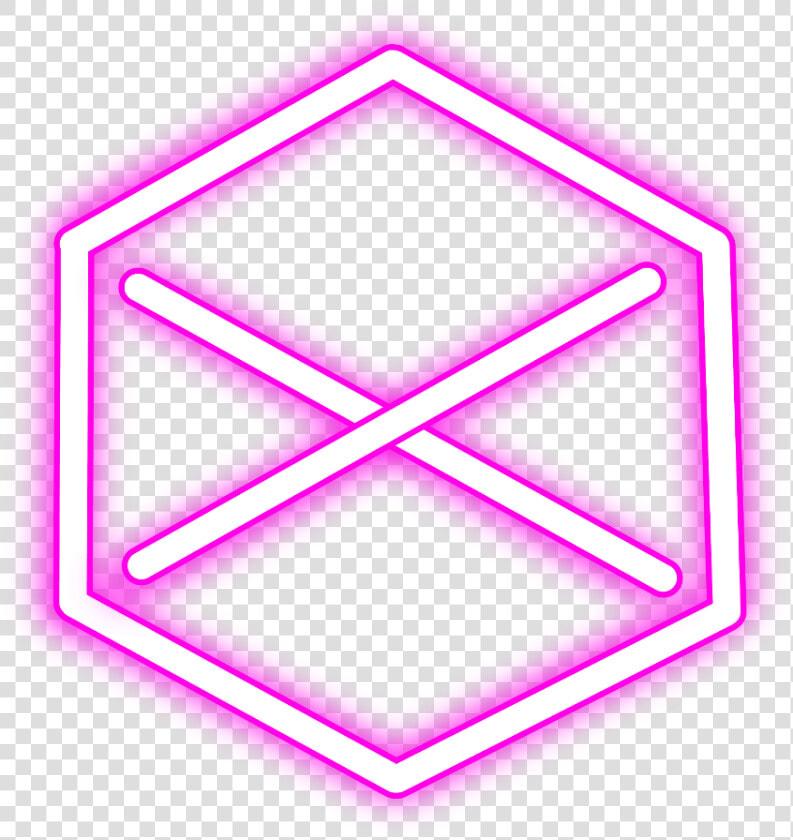  neon  hexagon  round  pink  freetoedit  circle  geometric   Orange Neon Lines Png  Transparent PngTransparent PNG