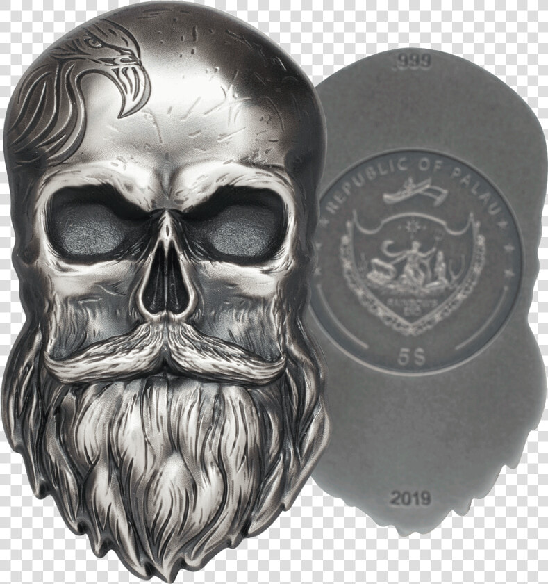 Biker Skull 2019 1 Oz Pure Silver Coin Palau  HD Png DownloadTransparent PNG