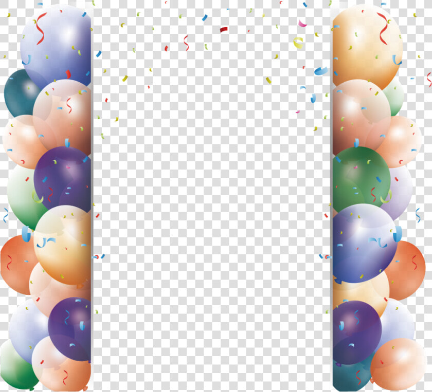  ftestickers  confetti  balloons  frame  borders  colorful   Birthday Balloon Vector  HD Png DownloadTransparent PNG