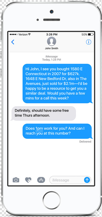 Sms Property Owner Outreach   Iphone  HD Png DownloadTransparent PNG