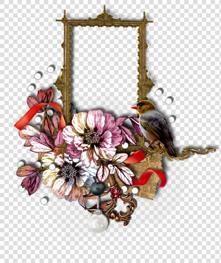 Flores Com Borboletas Vintage  HD Png DownloadTransparent PNG