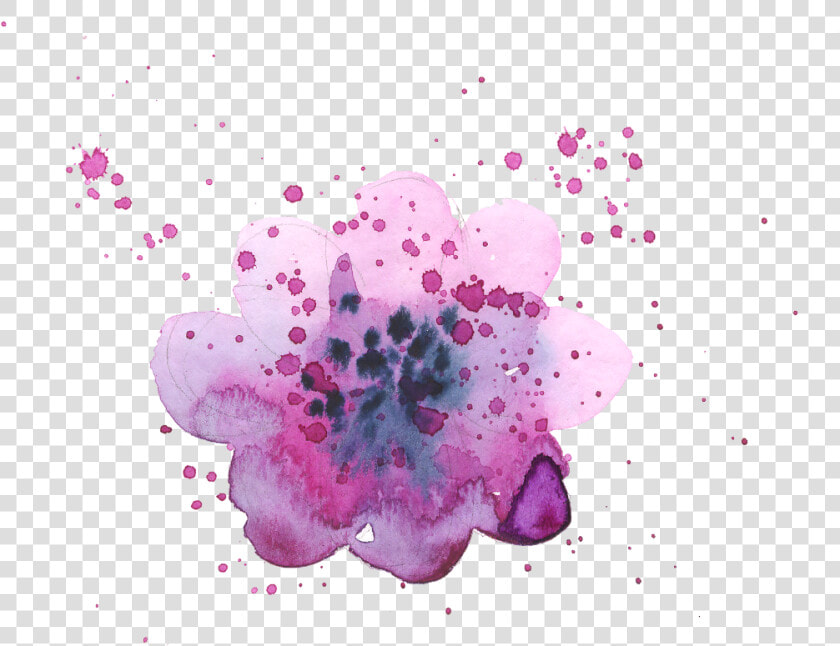  freetoedit  ftestickers  flower  watercolor  purple   Orchid  HD Png DownloadTransparent PNG