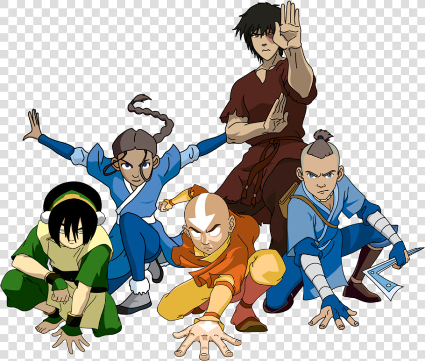 Avatar A Lenda Aang Katara Zuko  Avatar   Avatar Last Airbender Crossovers  HD Png DownloadTransparent PNG