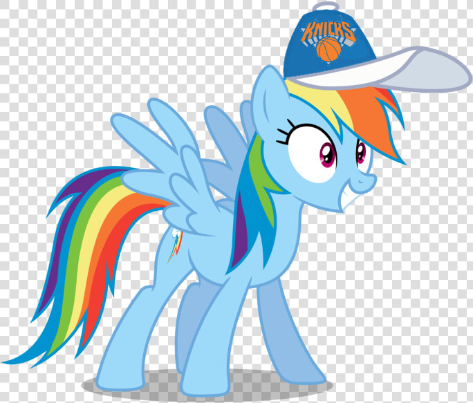 Rainbow Dash Wearing A New York Knicks Cap   Mlp Rainbow Dash Vector  HD Png DownloadTransparent PNG