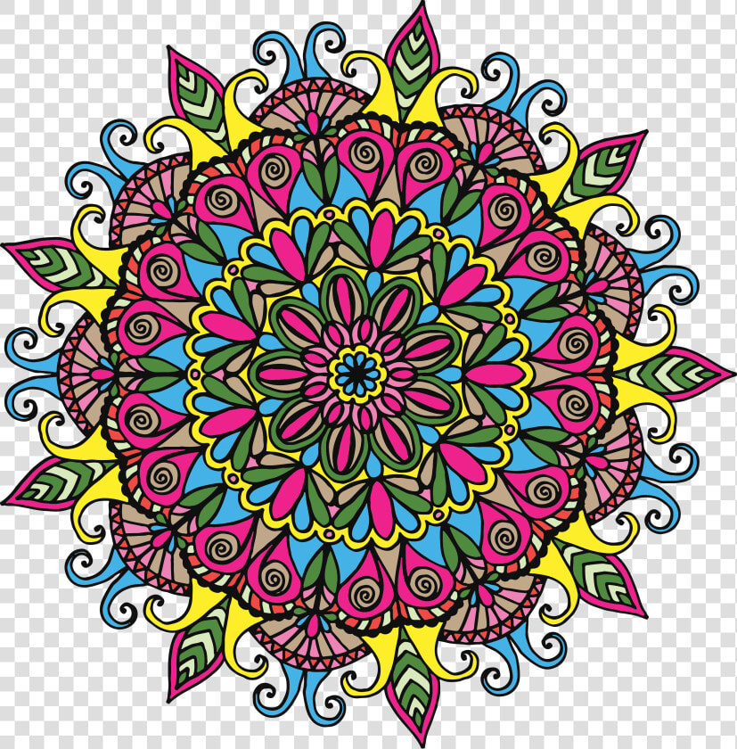 Mandala Transparent Images Png   Colorful Mandala Clipart Free  Png DownloadTransparent PNG