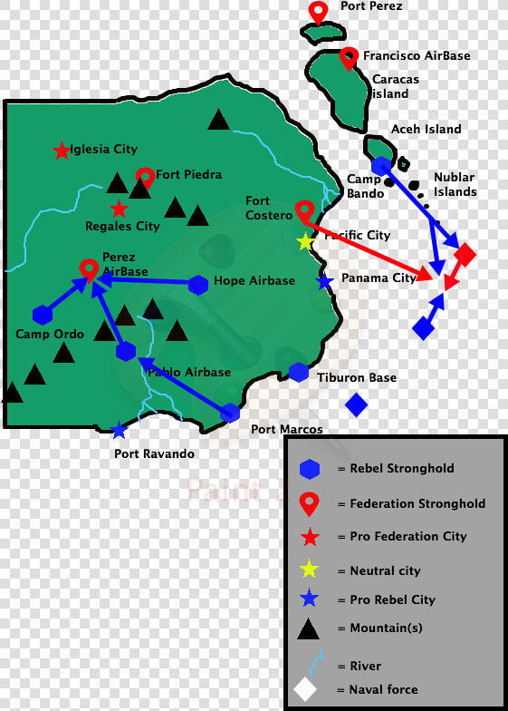 The 1st Rebel Fleet Is Destroyed And General Perez   Map  HD Png DownloadTransparent PNG